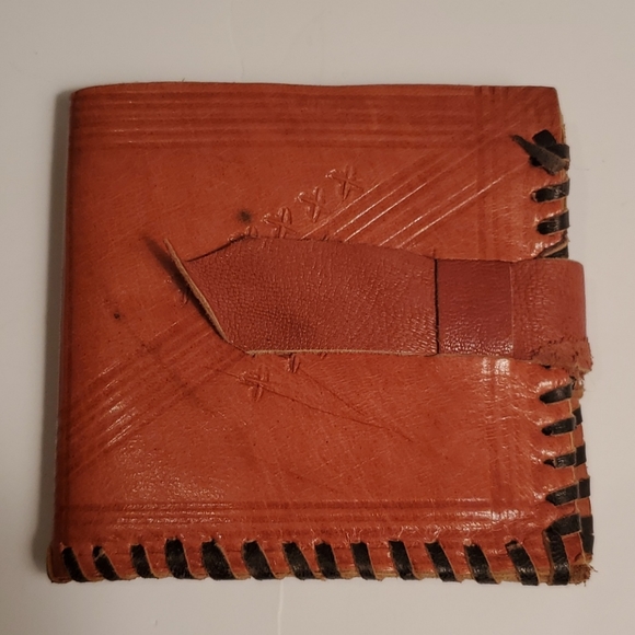 Vintage Other - Men's Wallet Leather Tan Handmade VTG